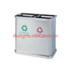thùng rác inox 2 ngăn phân loại rác A45