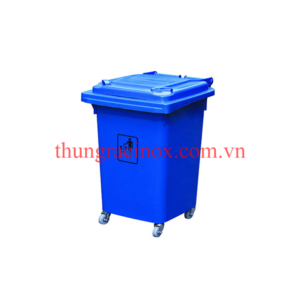 thùng rác nhựa 60 lít màu xanh nước biển
